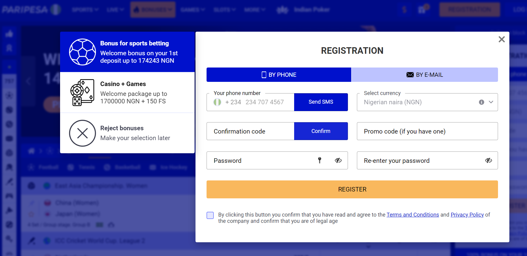 PariPesa Registration of New Customers